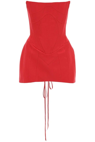 dilara findikoglu red dress Margot Robbie in custom minidress by Dilara Fndkolu at the London  'Barbie' Photo Call