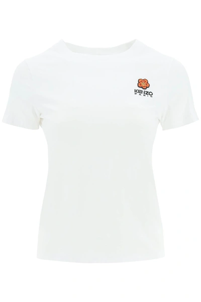 Kenzo T-shirt With Logo Embroidery In White