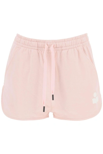 Marant Etoile Mifa Logo植绒迷你短裤 In Pink