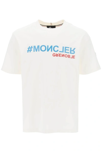 Moncler Men's Chest Logo T-shirt In White