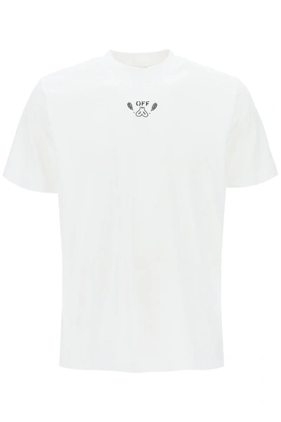 Off-white Bandana Arrow Cotton T-shirt In White,black