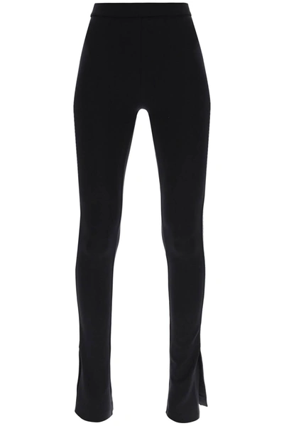 Off-white Logoband Nylon Leggings In Black