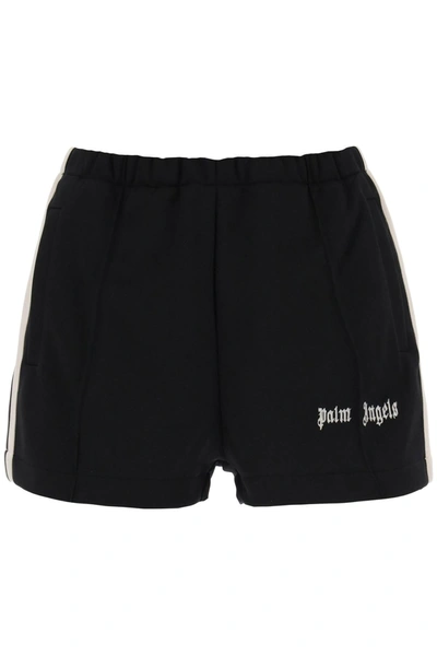 Palm Angels Track Shorts With Contrast Bands In Black