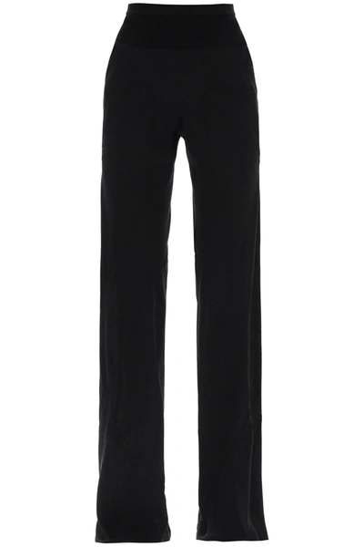 Rick Owens Bias Pants With Slanted Cut And In Black