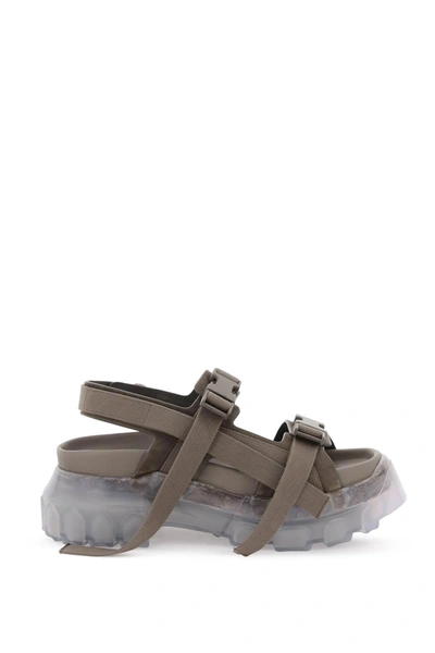 Rick Owens Sandals With Tractor Sole In Brown