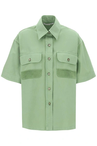 Stella Mccartney Organic Cotton Shirt In Green