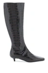 TOTÊME TOTEME THE SLIM KNEE-HIGH BOOTS IN CROCODILE-EFFECT LEATHER