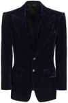 Tom Ford Atticus Velvet Jacket In Purple