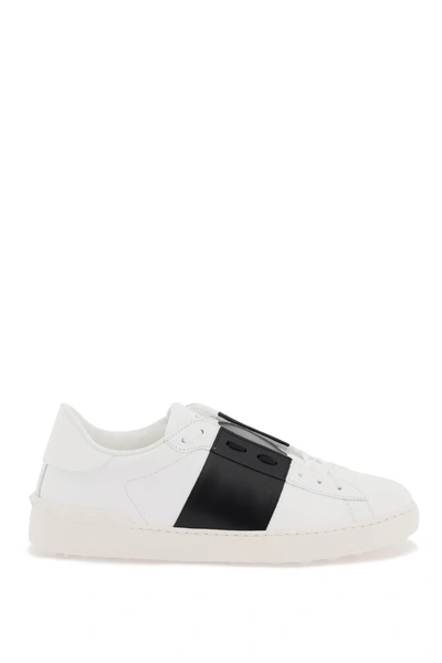 Valentino Garavani White/marine Blue Open Sneakers Men