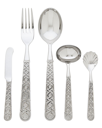 RICCI ARGENTIERI RICCI ARGENTIERI LABRINTO 18/10 STAINLESS STEEL 5PC HOSTESS SET