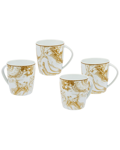 Ricci Argentieri Set Of 4 Stella Coffee Mug In White
