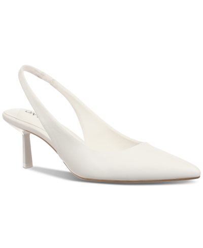 On 34th Women's Baeley Slingback Pumps, Created For Macy's In White