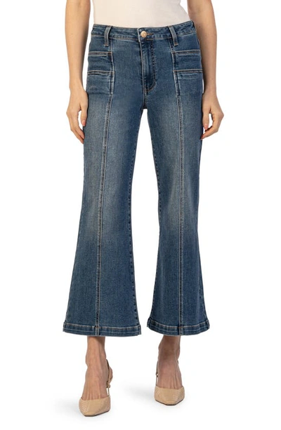 Kut From The Kloth Meg Seamed High Waist Ankle Flare Jeans In Exceeded