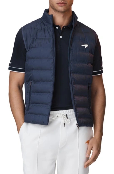 Reiss X Mclaren Formula 1 Team Collection Recycled Polyester Puffer Waistcoat In Air Force Blue