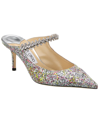 Jimmy Choo Rose Bing Leather Pumps In Silver