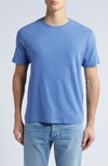 Frame Duo Fold Cotton T-shirt In Blue Speckle
