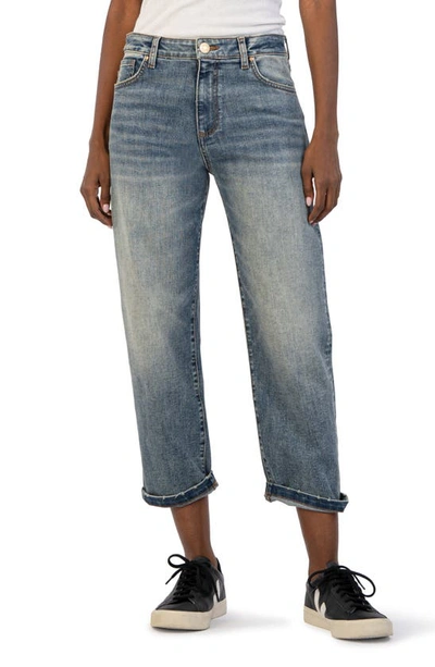 Kut From The Kloth Sienna Crop Baggy Boyfriend Jeans In Shaped