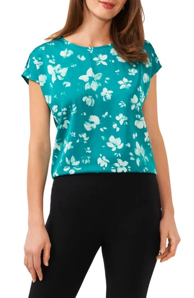 Halogen Dolman Sleeve Top In Miami Green Print