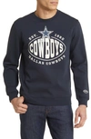 Hugo Boss Men's Boss X Nfl Cotton-blend Sweatshirt With Collaborative Branding In Cowboys Dark Blue
