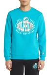 Hugo Boss Boss X Nfl Crewneck Sweatshirt In Miami Dolphins Open Green