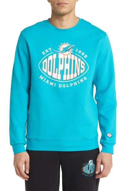 Hugo Boss X Nfl Crewneck Sweatshirt In Miami Dolphins Open Green