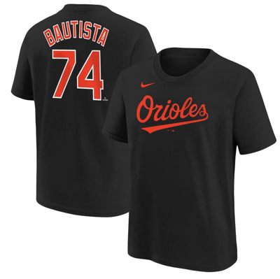 Nike Kids' Youth  Felix Bautista Black Baltimore Orioles Name & Number T-shirt