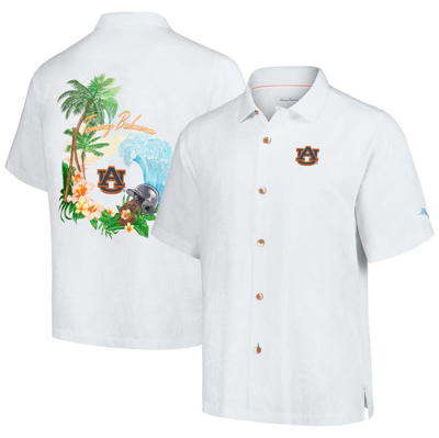 Tommy Bahama White Auburn Tigers Castaway Game Camp Button-up Shirt