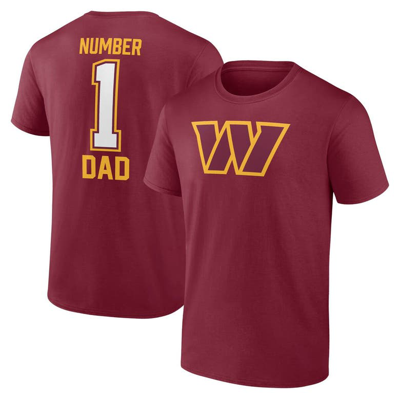 Fanatics Branded Burgundy Washington Commanders Father's Day T-shirt