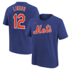 NIKE YOUTH NIKE FRANCISCO LINDOR ROYAL NEW YORK METS HOME PLAYER NAME & NUMBER T-SHIRT