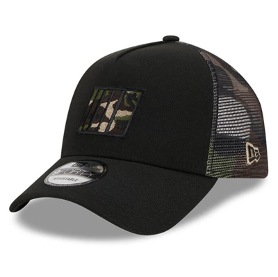 New Era Black Nascar  Camo 9forty A-frame Trucker Adjustable Hat