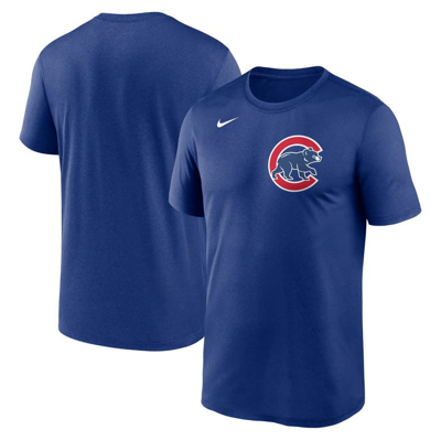 Nike Royal Chicago Cubs Fuse Wordmark T-shirt In Blue