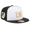 NEW ERA NEW ERA WHITE/BLACK LAFC 2024 KICK OFF COLLECTION 59FIFTY FITTED HAT