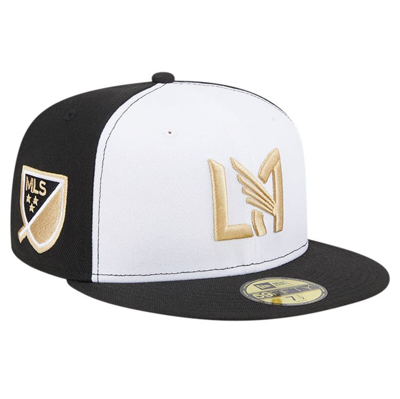 New Era Men's  White, Black Lafc 2024 Kick Off Collection 59fifty Fitted Hat In White,black