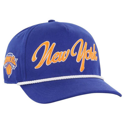 47 '  Blue New York Knicks Overhand Logo Hitch Adjustable Hat