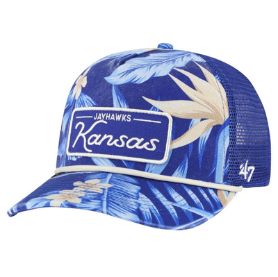 47 ' Royal Kansas Jayhawks Tropicalia Hitch Adjustable Hat In Blue