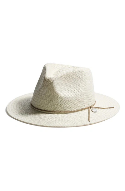 Rag & Bone Packable Straw Fedora In Ivory