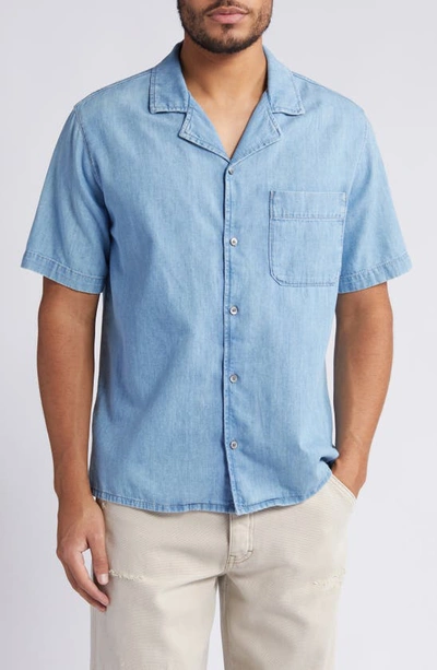 Frame Men's Chambray Camp Shirt In Midland