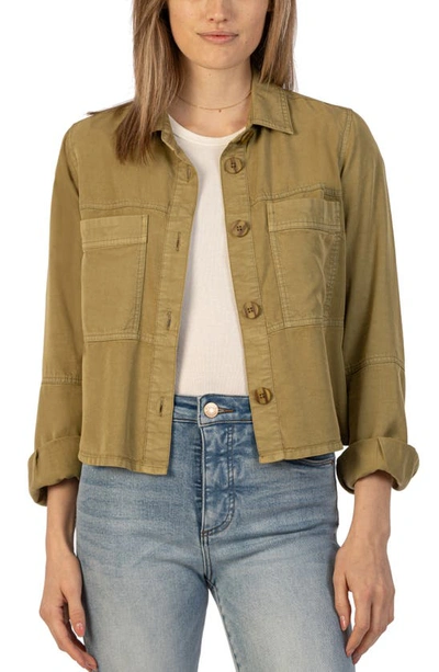 Kut From The Kloth Zinnia Patch Pocket Jacket In Limeade