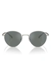 Oliver Peoples Rhydian 49mm Round Sunglasses In Gray