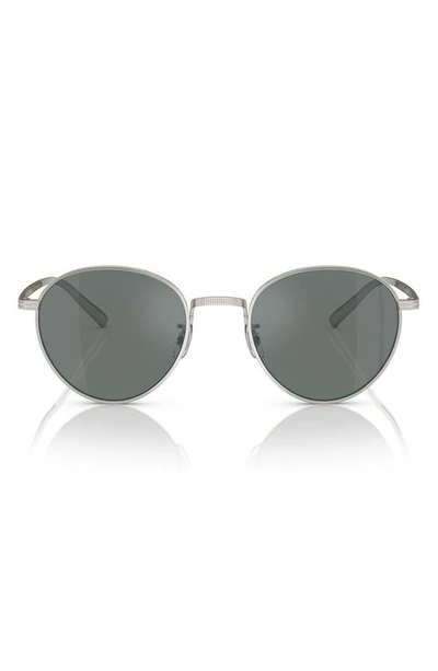 Oliver Peoples Rhydian 49mm Round Sunglasses In Gray