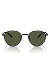 Oliver Peoples Rhydian 49mm Round Sunglasses In Black