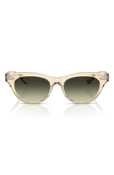 Oliver Peoples Avelin Gradient Acetate Butterfly Sunglasses In Green Grad