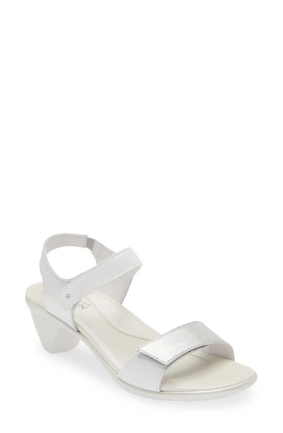 Naot Extant Sandal In Silver/ Pearl White