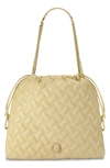 KURT GEIGER KENSINGTON DRAWSTRING QUILTED LEATHER SHOULDER BAG