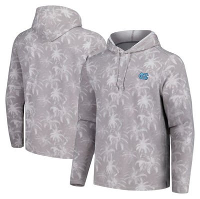 Tommy Bahama Gray North Carolina Tar Heels Palm Frenzy Hoodie Long Sleeve T-shirt