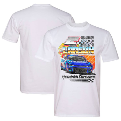 Hendrick Motorsports Team Collection Men's  White Kyle Larson Throwback Car Tri-blend T-shirt