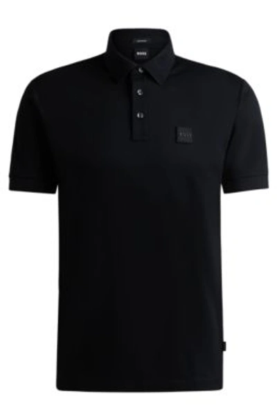 Hugo Boss Regular-fit Polo Shirt In Black