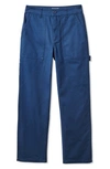 Brixton Alameda Wide Leg Utility Pants In Deep Sea