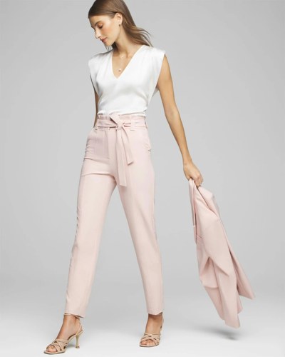 White House Black Market Fluid Tapered Ankle Pants In Light Pink