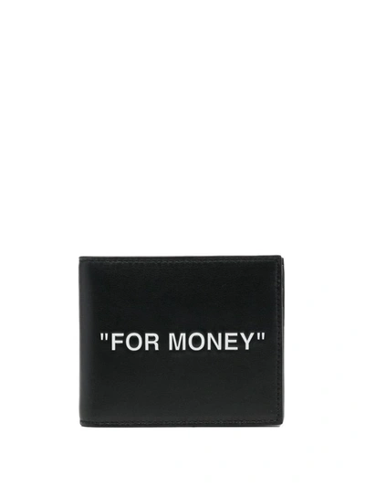 Off-white Bi-fold Wallet For Money In Black